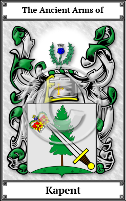 Kapent Family Crest Download (JPG)  Book Plated - 150 DPI