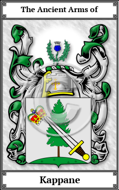 Kappane Family Crest Download (JPG)  Book Plated - 150 DPI