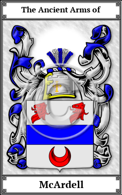 McArdell Family Crest Download (JPG)  Book Plated - 150 DPI