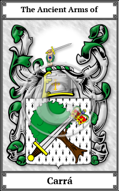 Carrá Family Crest Download (JPG) Book Plated - 600 DPI
