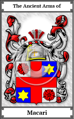 Macari Family Crest Download (JPG)  Book Plated - 150 DPI