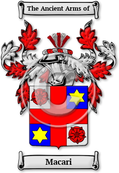 Macari Family Crest Download (jpg) Legacy Series - 150 DPI