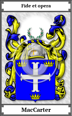 MacCarter Family Crest Download (JPG)  Book Plated - 150 DPI