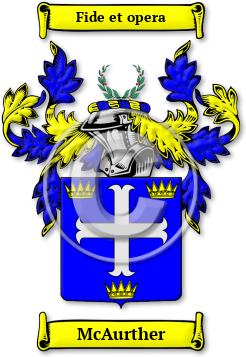 McAurther Family Crest Download (jpg) Legacy Series - 150 DPI