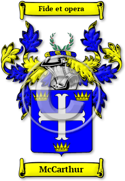 McCarthur Family Crest Download (jpg) Legacy Series - 150 DPI