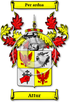 Attur Family Crest Download (jpg) Legacy Series - 150 DPI