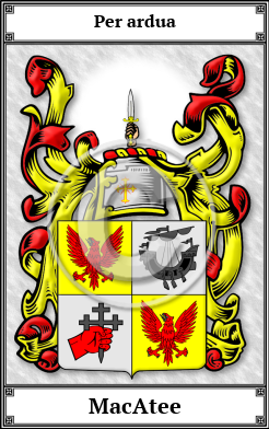 MacAtee Family Crest Download (JPG)  Book Plated - 150 DPI