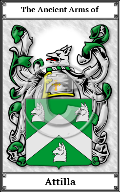 Attilla Family Crest Download (JPG)  Book Plated - 150 DPI