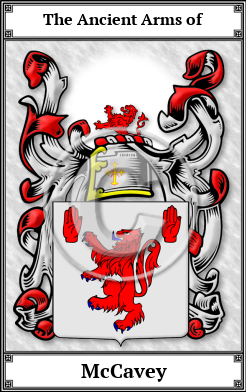 McCavey Family Crest Download (JPG)  Book Plated - 150 DPI