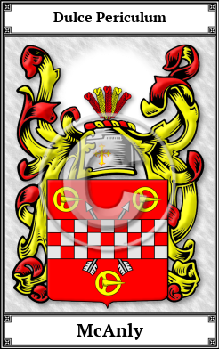 McAnly Family Crest Download (JPG)  Book Plated - 150 DPI