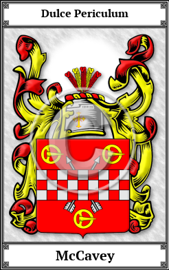 McCavey Family Crest Download (JPG)  Book Plated - 150 DPI