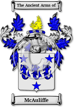 McAuliffe Family Crest Download (jpg) Legacy Series - 150 DPI