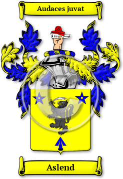 Aslend Family Crest Download (jpg) Legacy Series - 150 DPI