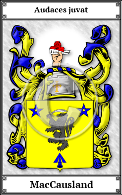 MacCausland Family Crest Download (JPG)  Book Plated - 150 DPI