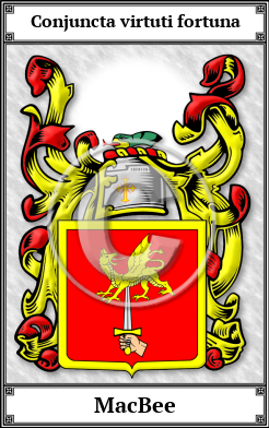 MacBee Family Crest Download (JPG)  Book Plated - 150 DPI