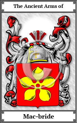 Mac-bride Family Crest Download (JPG)  Book Plated - 150 DPI