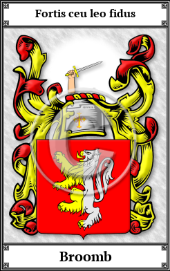 Broomb Family Crest Download (JPG)  Book Plated - 150 DPI