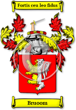 Bruoom Family Crest Download (jpg) Legacy Series - 150 DPI