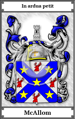 McAllom Family Crest Download (JPG) Book Plated - 600 DPI