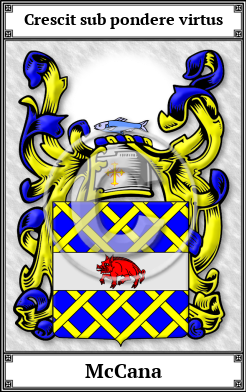 McCana Family Crest Download (JPG)  Book Plated - 150 DPI