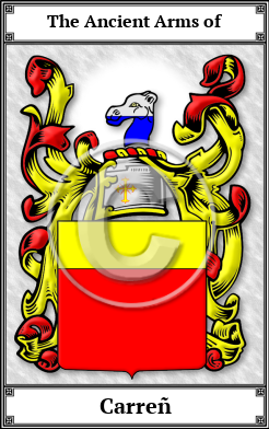 Carreñ Family Crest Download (JPG)  Book Plated - 150 DPI