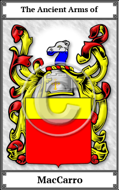 MacCarro Family Crest Download (JPG) Book Plated - 600 DPI