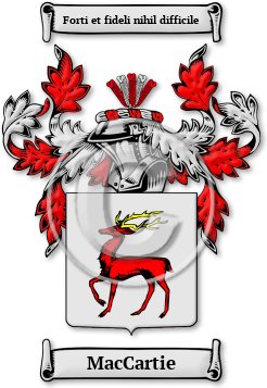MacCartie Family Crest Download (jpg) Legacy Series - 150 DPI