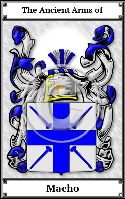 Macho Family Crest Download (JPG)  Book Plated - 150 DPI