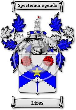 Lires Family Crest Download (jpg) Legacy Series - 150 DPI
