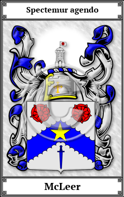 McLeer Family Crest Download (JPG)  Book Plated - 150 DPI