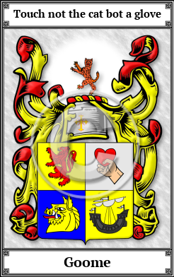 Goome Family Crest Download (JPG)  Book Plated - 150 DPI