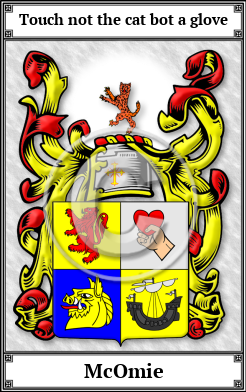 McOmie Family Crest Download (JPG)  Book Plated - 150 DPI