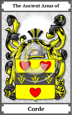 Corde Family Crest Download (JPG)  Book Plated - 150 DPI