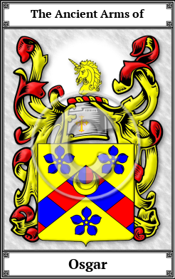 Osgar Family Crest Download (JPG)  Book Plated - 150 DPI
