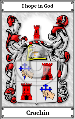 Crachin Family Crest Download (JPG)  Book Plated - 150 DPI