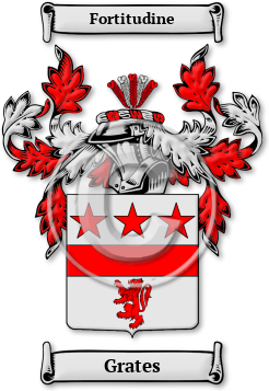 Grates Family Crest Download (jpg) Legacy Series - 150 DPI