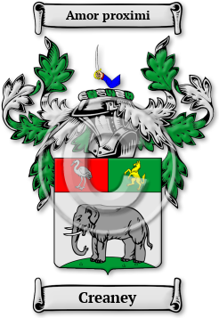 Creaney Family Crest Download (jpg) Legacy Series - 150 DPI
