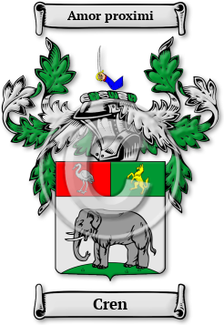 Cren Family Crest Download (JPG) Legacy Series - 600 DPI