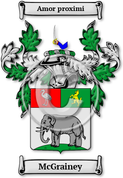 McGrainey Family Crest Download (jpg) Legacy Series - 150 DPI