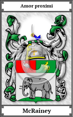 McRainey Family Crest Download (JPG)  Book Plated - 150 DPI