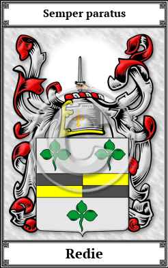 Redie Family Crest Download (JPG)  Book Plated - 150 DPI