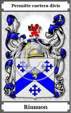 Rimmon Family Crest Download (JPG)  Book Plated - 150 DPI