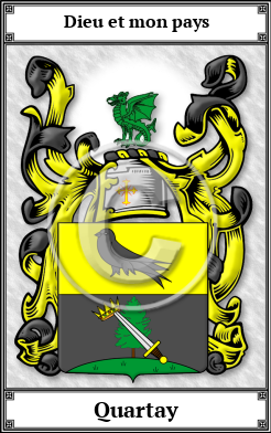 Quartay Family Crest Download (JPG)  Book Plated - 150 DPI
