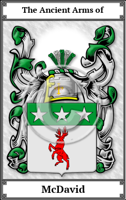 McDavid Family Crest Download (JPG)  Book Plated - 150 DPI
