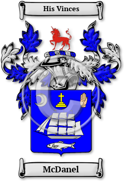 McDanel Family Crest Download (jpg) Legacy Series - 150 DPI