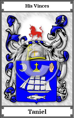 Taniel Family Crest Download (JPG)  Book Plated - 150 DPI