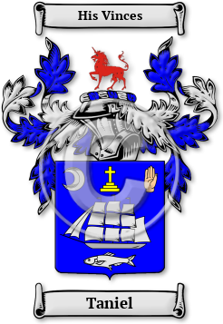 Taniel Family Crest Download (jpg) Legacy Series - 150 DPI