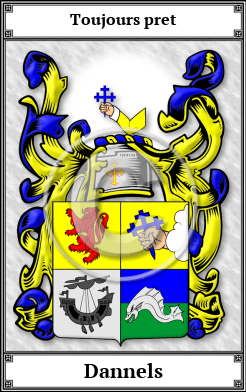 Dannels Family Crest Download (JPG)  Book Plated - 150 DPI