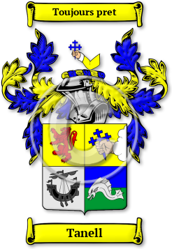 Tanell Family Crest Download (JPG) Legacy Series - 300 DPI