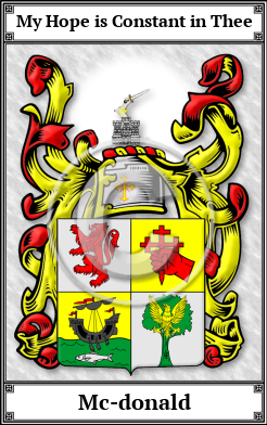 Mc-donald Family Crest Download (JPG)  Book Plated - 150 DPI